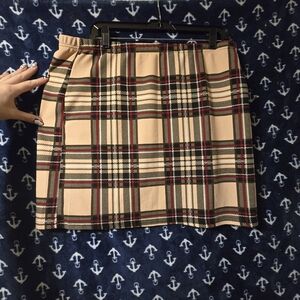 Plaid Tan Skirt